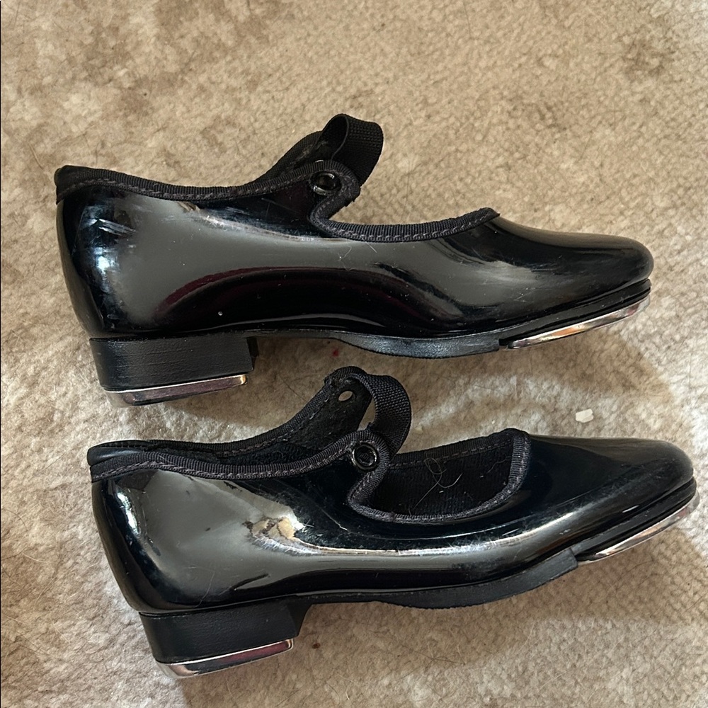 Capezio Black Patent Tap Shoes for Kids